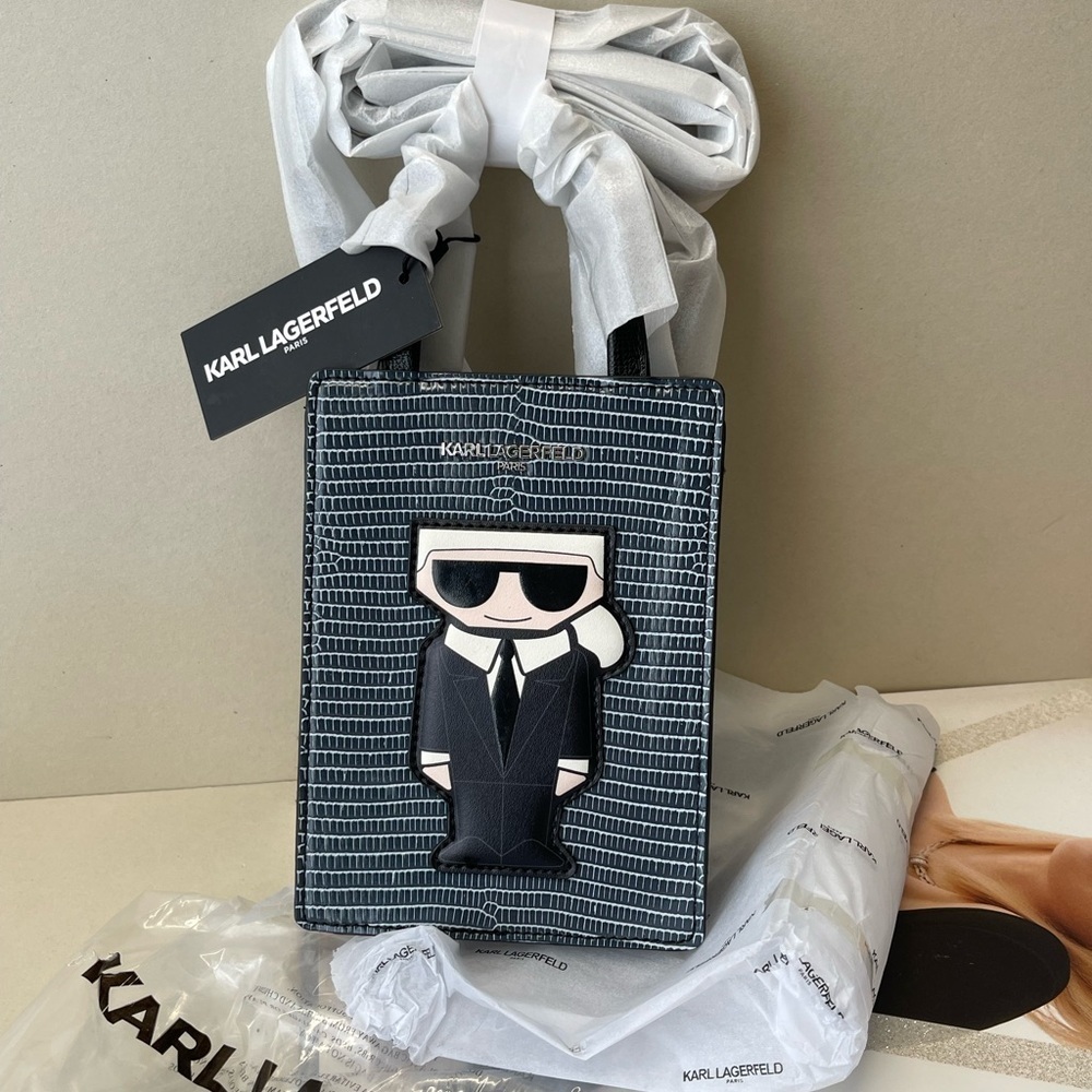 (new+tag in plastic) Karl Lagerfeld large phone crossbody with card slots inside - Picture 6 of 11
